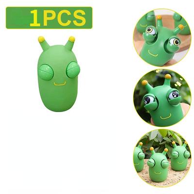 1ks Green Worm Squishy Mačkárna Hračka na omyvatelné prsty na cvičení Hračka proti stresu