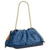 Coach Faye 11 Jacquard Design Metal Accents Iconic Denim And Vachetta Leather Shoulder Bag Large Women Shoulder Bag Light-Blue CDB97-IMTY