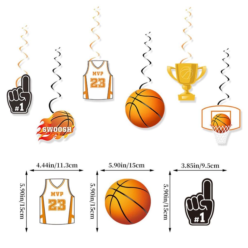 Basketball-Themed Balloon Set for Children's Birthday Party Decorations