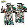 2026 Starter Pokémon graphic T-shirt Men's football jersey Spring Sports Dry Quickly Men's T-Shirt Kid's Clothing Tee Y2k Woman