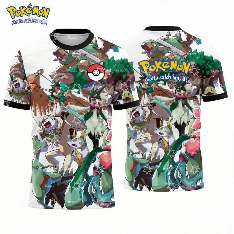 2026 Starter Pokémon graphic T-shirt Men's football jersey Spring Sports Dry Quickly Men's T-Shirt Kid's Clothing Tee Y2k Woman