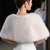 1Pc Polyester Fiber Wedding Dress Wedding Shawl Warm Scarf Dress Accessories Winter Long Hair Fur Shawl Cheongsam