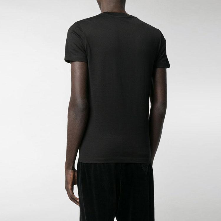 Versace T Shirts Men's Black Crew Neck Moderate Straight Fit A82396-A224589-A92Y