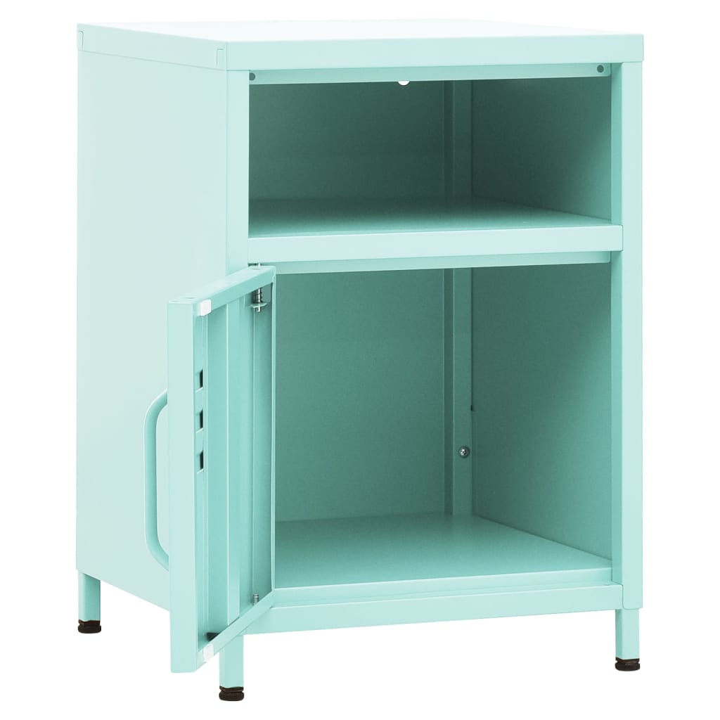 Nightstands 2 pcs Mint Green 35 x 35 x 51 cm Steel