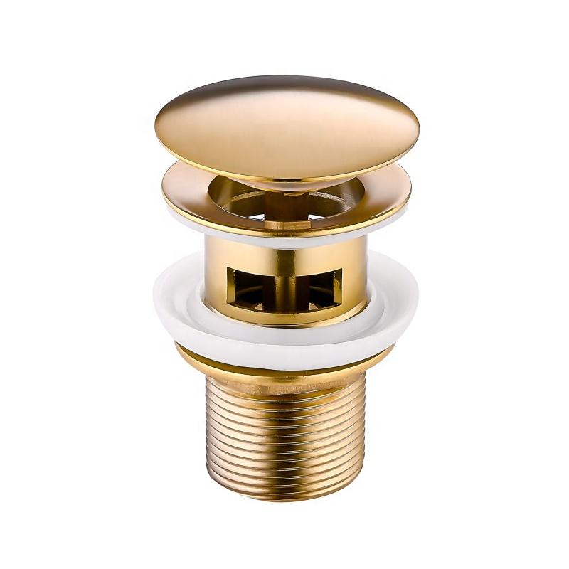 Pop up Drain Basin Sink Drain with or Without Overflow for Basin Pop up Drainer Bathroom Waste Pipe Basin Waste Strainer Brass Brass