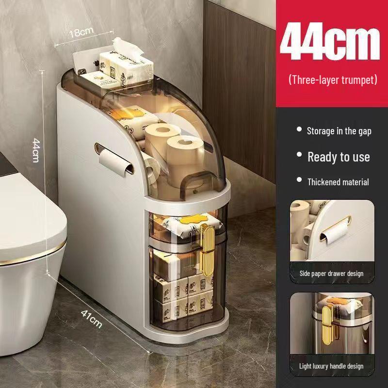 

Водонепроницаемый напольный шкаф для хранения в ванной комнате Moonlight White