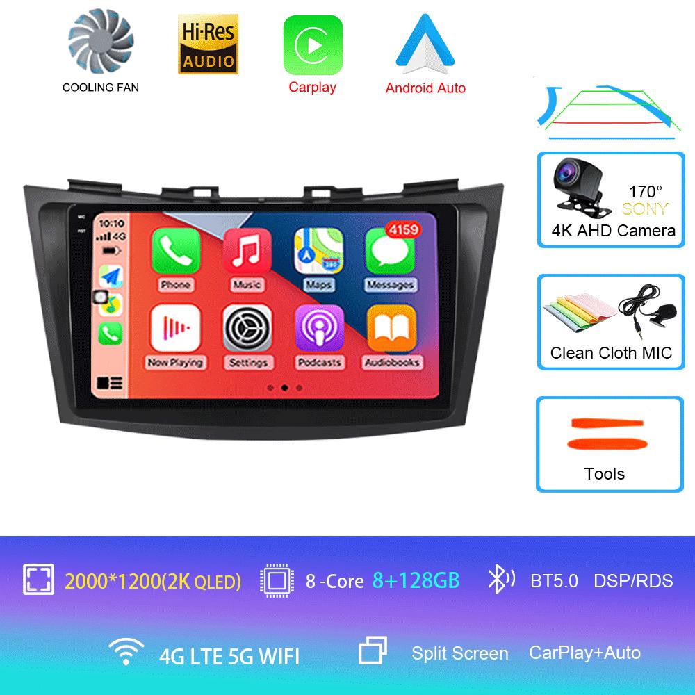 Android 14 For Suzuki Swift 2011-2015 2 Din BT DSP RDS Car Radio Stereo Multimedia Video Player GPS Navigaion Carplay Auto WIFI