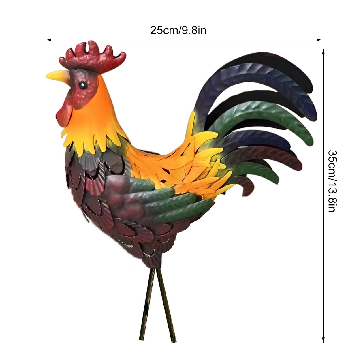 

Садовая металлическая железная статуя петуха, скульптура цыпленка, декор двора, устойчивая к атмосферным воздействиям фигурка для фермы, сада, газона, двора, художественного оформления жёлтый
