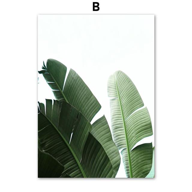 Scandinavian Plant Canvas Picture Modern Nordic Posters and Prints for Living Room Frameless Art Picture for Home Design No Frame