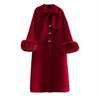 100kg Red Coat Toasting Dress New Chinese Style Bride Wedding Woolen Coat Engagement Foreign Trade Plus Size Women's Clothing