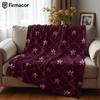 Elegant Lotus Lightweight Microfiber Soft Christmas Fleece Blanket Warm Cozy Throw for Bed Sofa Office Travel All Season