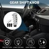 TUCKBOLD Car Shift Silver 1 with 3 Durable Knob, Tone, Set, Universal, Resin/Aluminum Alloy, Adapters,