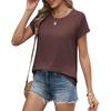 Women Tops O-Neck Raglan Short Sleeves Loose Fit Summer Tee Shirt Soft Breathable Basic Layering Casual Tee Tops