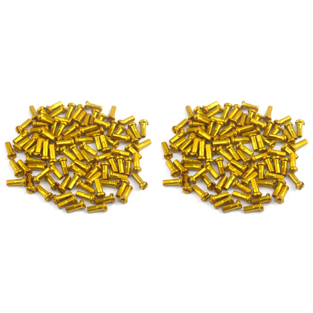 50pcs MTB Bike Spoke Nipples Replacement 14G 2.0mm Aluminum Alloy MTB Bike Spokes Nipples Road Bicycle Road Bicycle Accessories