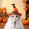 Adjustable Halloween Cat Hat Bow Tie Dog Wizard Hat Gift Pumpkin Bell Pet Hat  Festival Atmosphere