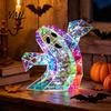 Fun Holiday Bedside Lamps Prismatic Iridescent Ghost Halloween Decoration, Spooky LED Prism-Effect Modern Aesthetic Decor Night Light for Bedroom