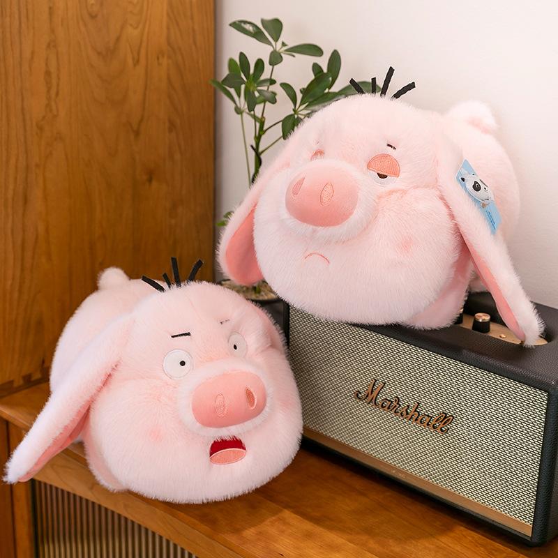 Cute pink pig doll plush toy queen bed sleeping pillow girl heart rag doll birthday gift