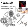 5/10 Stück 16-60mm Trennscheiben +2 Spannschaft Trennscheibe Bohrer Dremel Zubehör Rotationswerkzeug Schleifmittel Schnittmetall