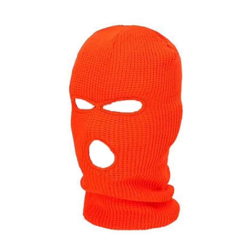1 Pcs Unisex Motorcycle Cycling Skiing Breathable Cap 3 Holes Balaclava Full Face Mask Winter Windproof Ski Warm Hat
