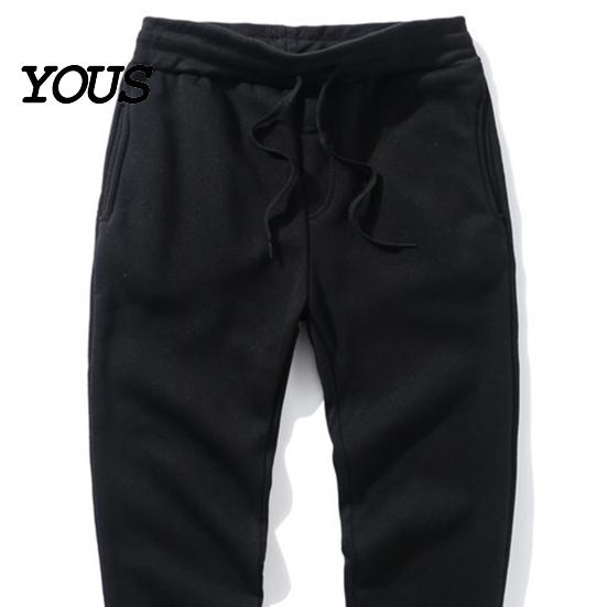 Heren Fleece gevoerde Joggingbroek Joggers, Verdikte Trainingsbroek met Geribbelde Enkelmanchetten, Veelzijdige Dagelijkse Warme Broek Winter Atletische Broek voor Buiten