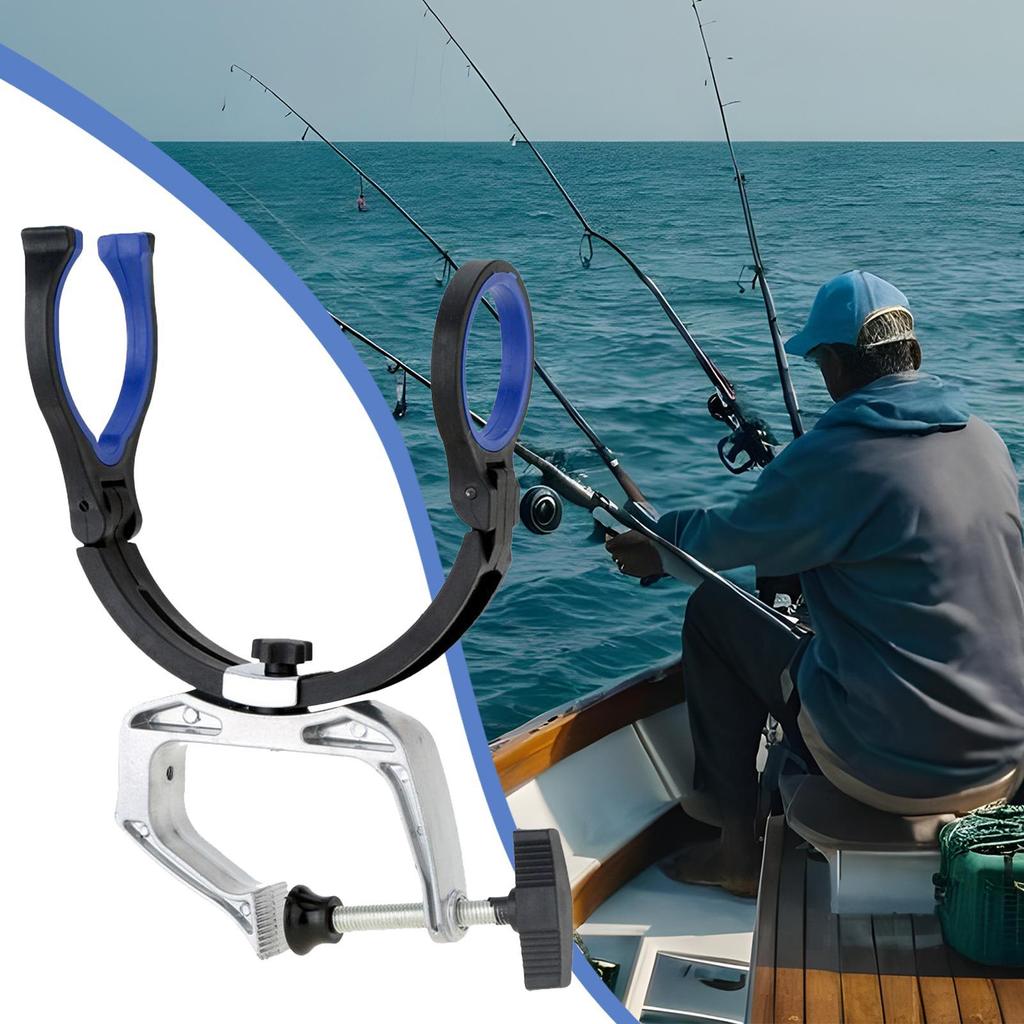 Fishing Pole Holders With Clamp Adjustable Stable Aluminium Alloy Fishing Gear for Kayaks Yachts Pontoons Bass