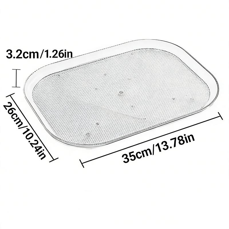 1 Piece Storage Tray, 360-Degree Refrigerator Storage Rotating Tray, Used For Kitchen Spice Jars And Sundry Storage Turntable