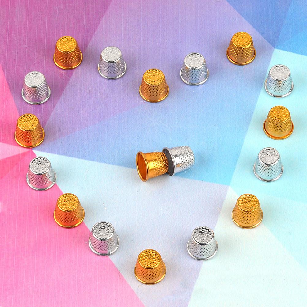 50Pcs Thimble Useful Metal Sewing Protective Supplies for Home DIY Crafts Sewing Accessory Silver DIY Crafts Tools
