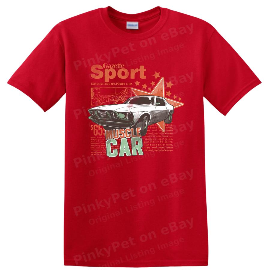 Muscle Car Retro Vintage Sport T Shirt Graphic Tee for Car Enthusiasts