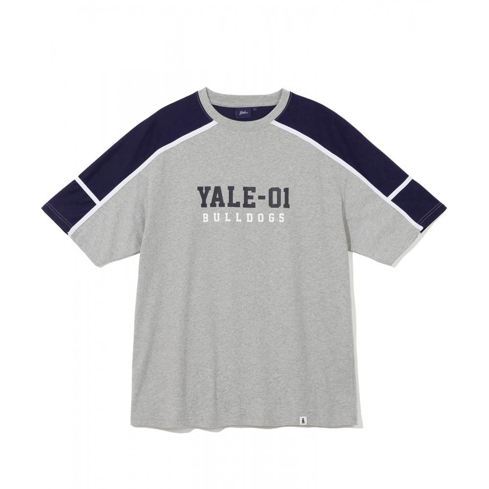 

YALE 01 BULLDOGS COLOR TAPING TEE GRAY