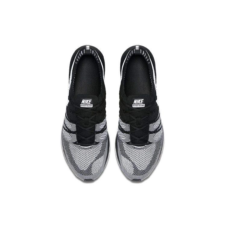 Nike Flyknit Trainer Oreo Cushioning Support Low Top Casual Shoes Unisex Black White AH8396-005
