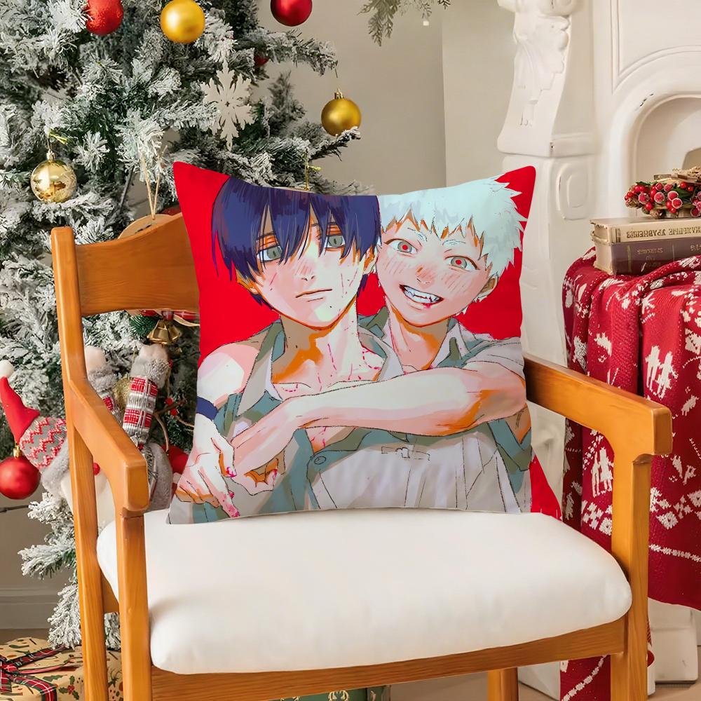 Anime The Summer Hikaru Died-D Pillow Case Silky Short Plush With Invisible Zipper Dustproof Sofa Cushion Cover For Home Decor
