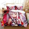 Kawaii Nakiri Ayame Bedding Set Single Twin Full Queen King Size Bed Set Aldult Kid Bedroom Duvetcover Sets Bed Sheet Set