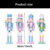 Holiday Nutcrackers Doll Figure Decorations Wooden Nutcrackers Figures for Table Desktop Fireplaces Christmas Decoration J0MC