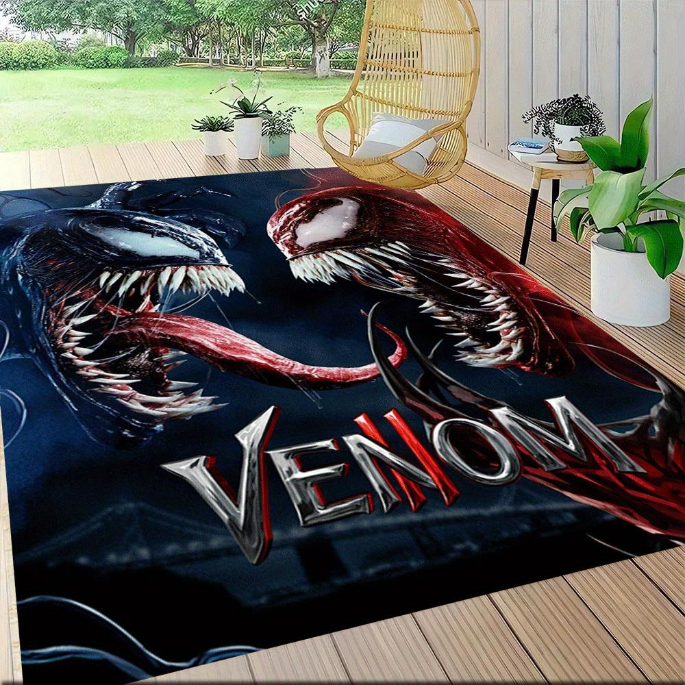 1pz Tappeto Area Tappeto Venom, Camera da Letto e Sala Giochi Durevole, Resistente alle Macchie e Facile da Pulire, Soggiorno