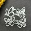 Troquel  Corte  Club  Arte En Papel Infantil Con Cuatro Mariposas En   Acero Al Carbono Y Metal