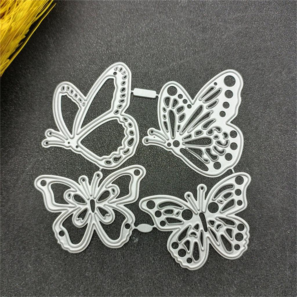 Troquel  Corte  Club  Arte En Papel Infantil Con Cuatro Mariposas En   Acero Al Carbono Y Metal
