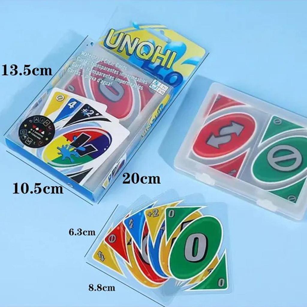 UNQHI Acrylic Waterproof Material Board Game - Suitable For 2 To 10 Players, Ages 7 And Above. A Color And Number Matching Card Game.