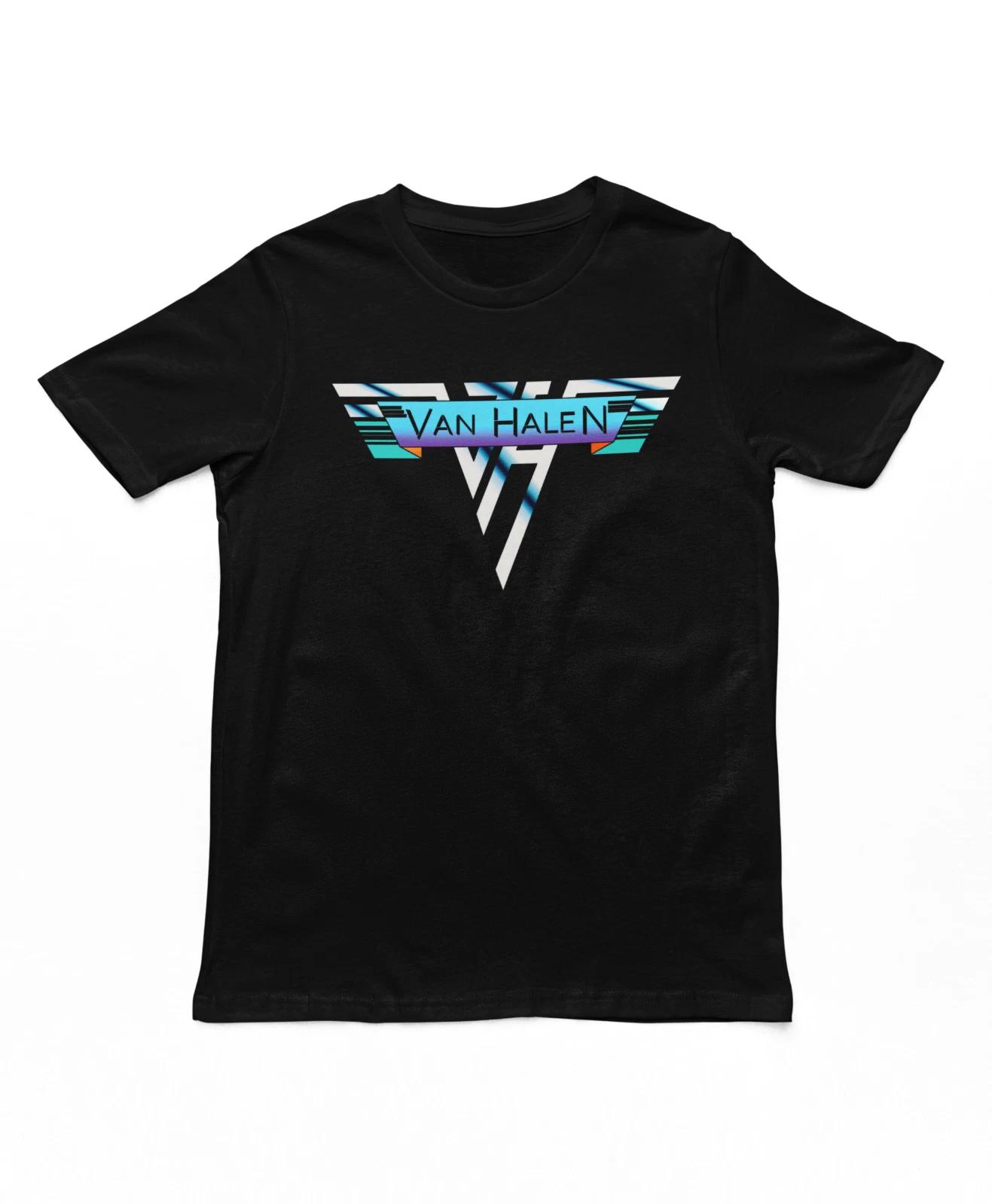

Van Halen 1978 Винтажный логотип Мужская футболка Рок-н-ролл Музыка Классическая группа Черная 4XL