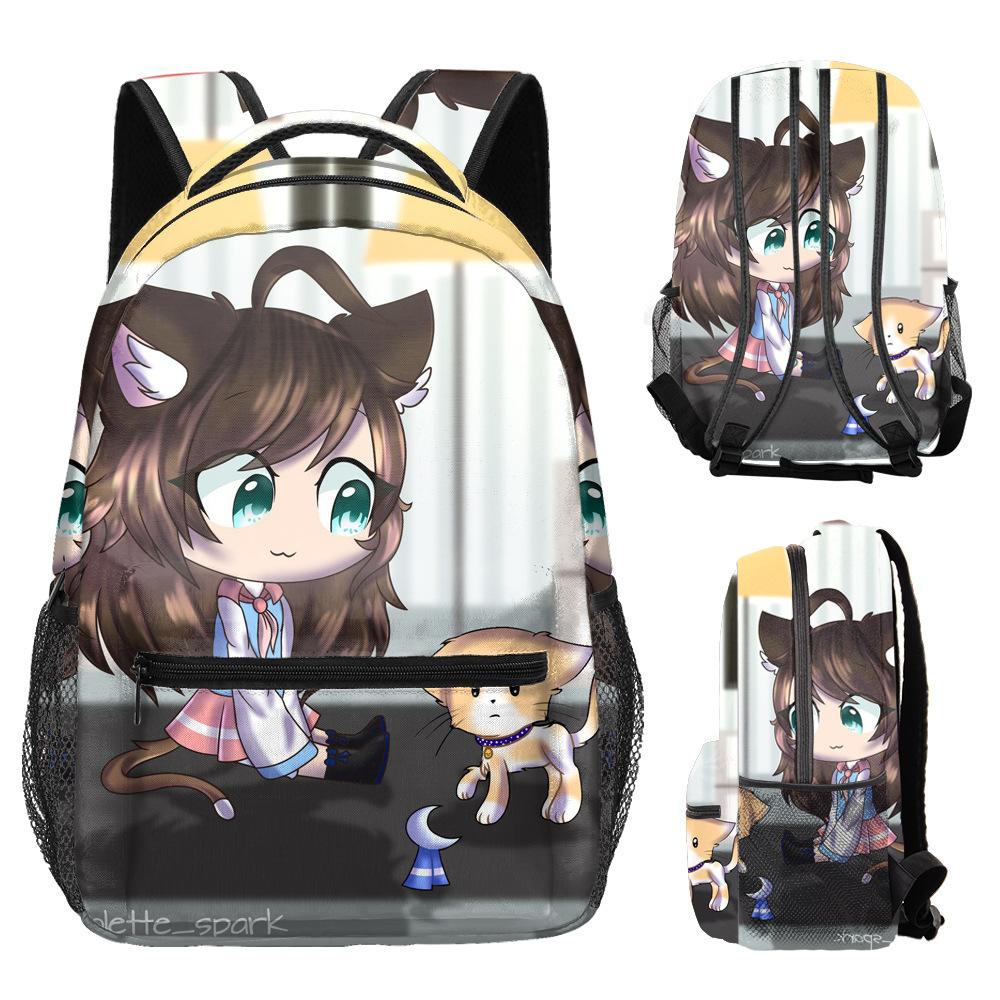 Cartoon Novelty Kpop Youthful School Bags Unisex Gacha Life Travel Bags 3D Print Oxford Waterproof Notebook Shoulder Backpacks