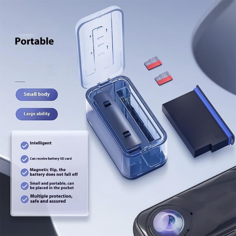 Intelligent Battery Charger Box Storage Compartment for 360 X5 Camera Multi Layer Protections Safe Charging