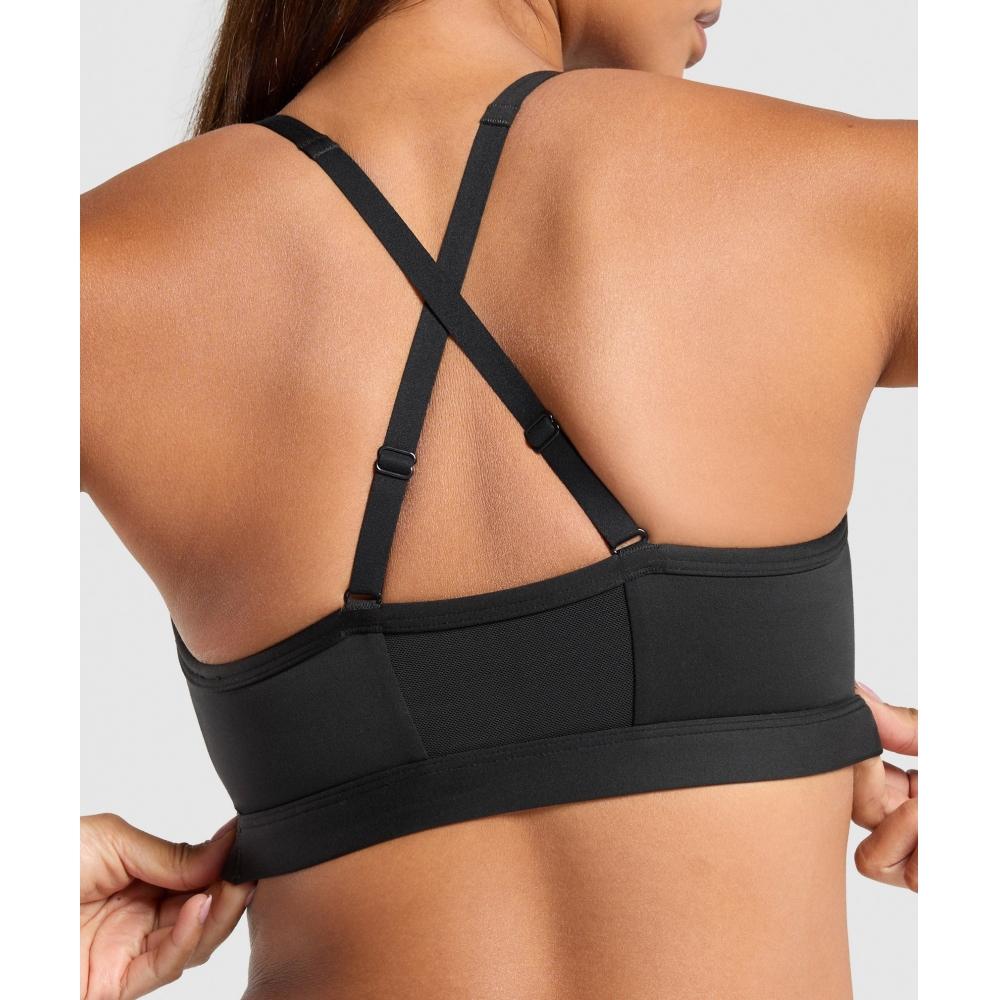 Gymshark Ruched Sports Bra Black B2a7a Bbbb