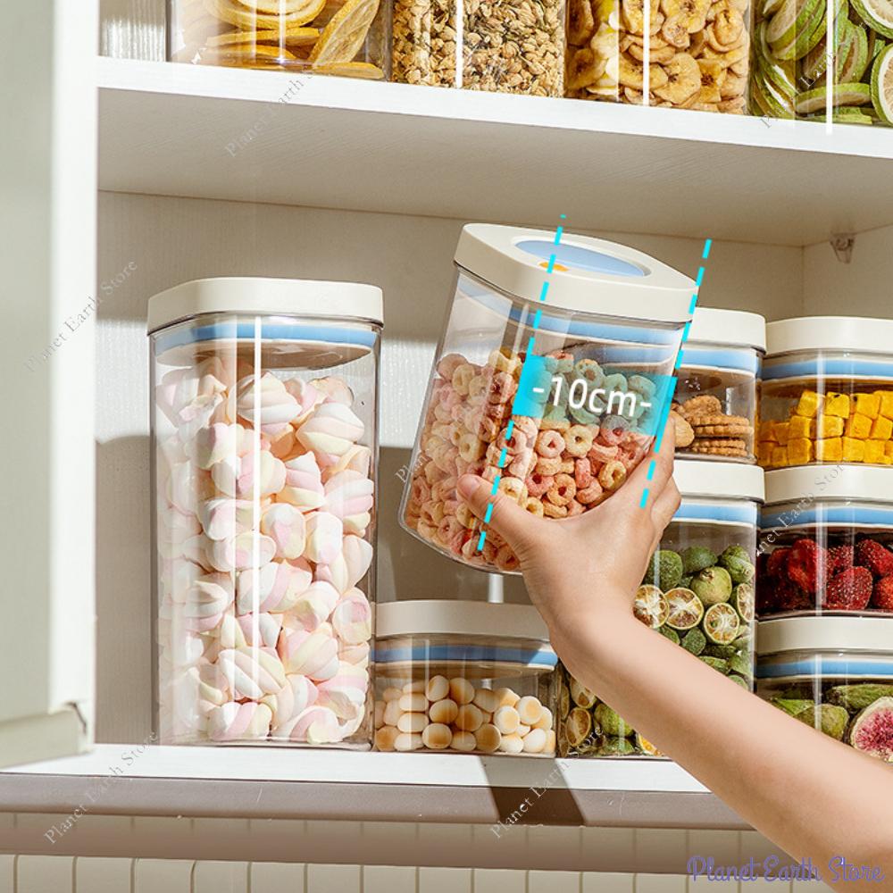 Pojemnik próżniowy do przechowywania żywności Plastikowy Szczelny Pojemnik Świeżość Ziarna Przezroczysty Pojemnik do Przechowywania Słoiki Kuchenne do Przechowywania Zbiornik Próżniowy