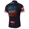 Men'S High-Quality Short Sleeve Cycling Jersey with Reflective Tag & Letter Print - Breathable Moisture-Wicking Fabric, All-Season Regular Fit
