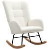 Rocking Chair, Cozy Cover, Thick Padding, Cream White