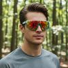 Lunettes de Sport Vélo Grand Cadre Coupe-vent Lunettes de Soleil Randonnée Hommes et Femmes Lunettes de Vélo Colorées 6042