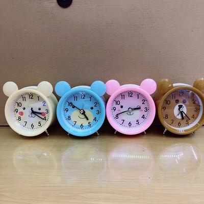 3-Inch Cute Cartoon Alarm Clock, Round Iron Corner Student Gift Pendulum Clock, Watch