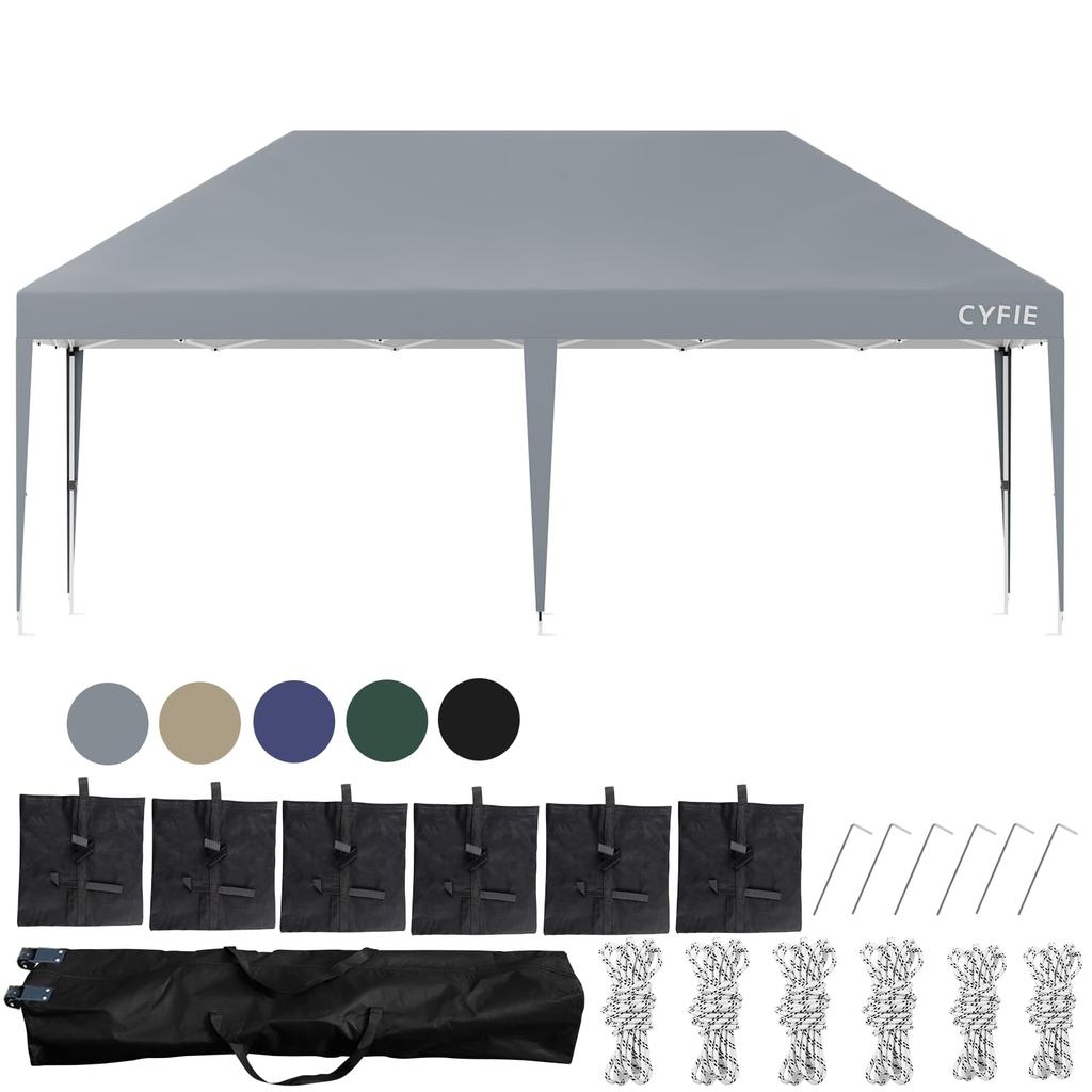 CYFIE Tarp Tent 3m X X 6m with Side Height Door and UV Protection Tarp Highly Easy To Easy To For Storage Case Included Side 3m X 3m/3m (Reinforced!)