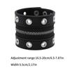 Punk-Stil Breites Lederarmband mit Nieten und funktionierendem Reißverschluss für edgy Modeaccessoires