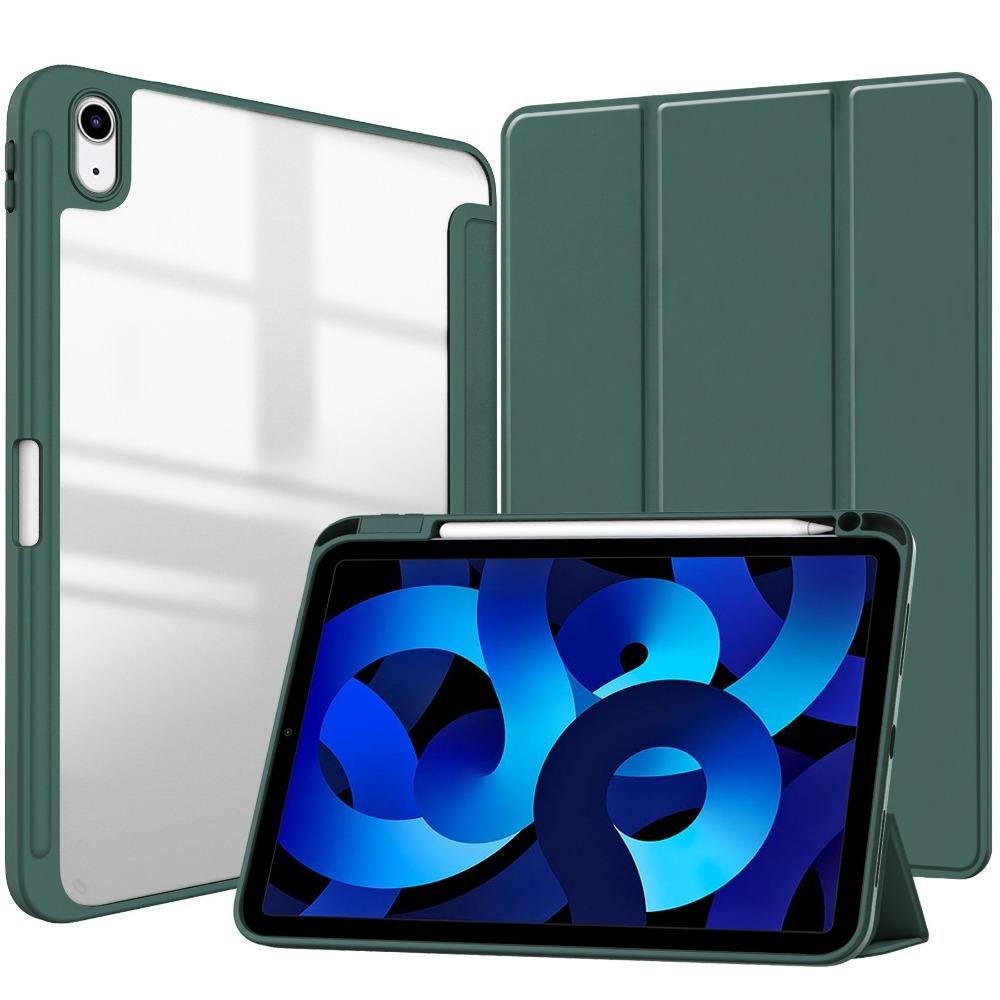 Leather Case for iPad Pro11 2025 iPad Air13 with Transparent Pencil Slot Acrylic Protective Cover