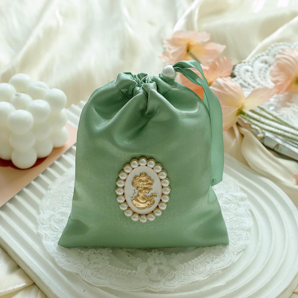 Simple Wedding Candy Bag Butterfly Orchid Drawstring Bag Handbag Mini Sugar Bag  Gift Bag